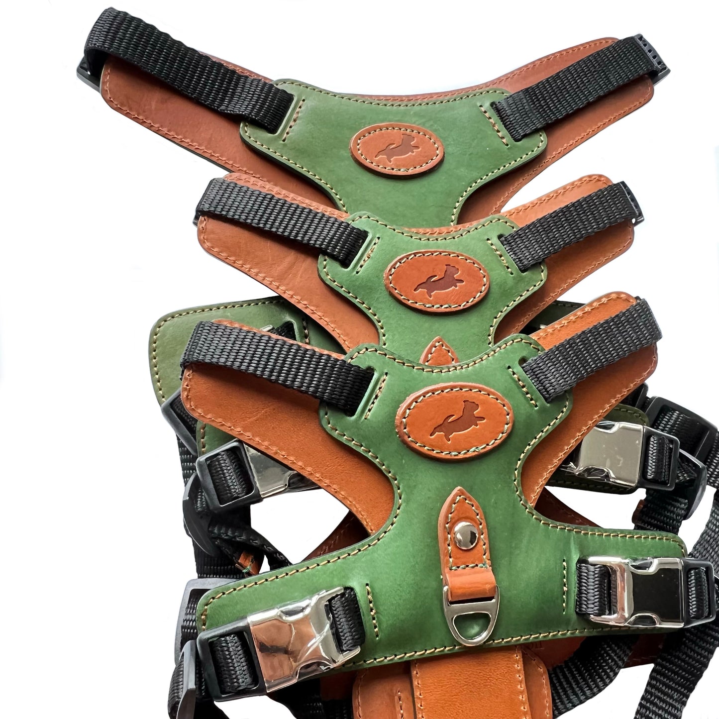 Green Leather Harness